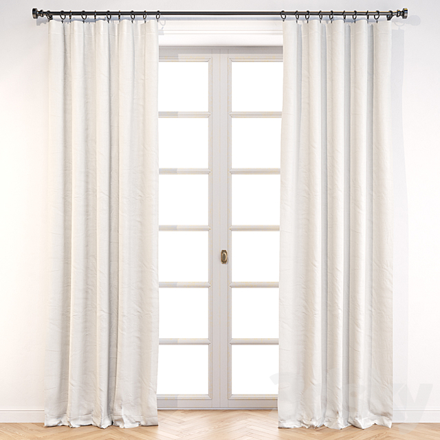 Crate and Barrel _ Silvana Blackout Curtain 3DS Max Model - thumbnail 2