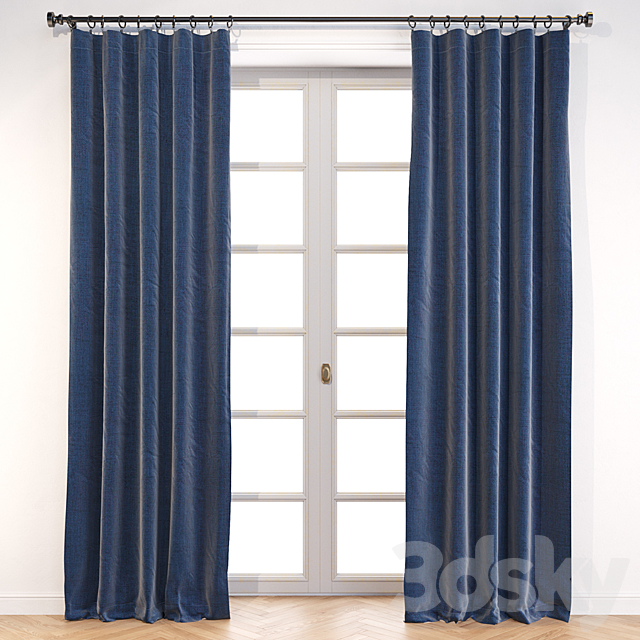 Crate and Barrel _ Silvana Blackout Curtain 3DS Max Model - thumbnail 4