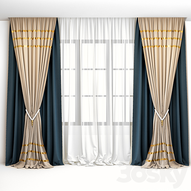 curtain 001 3ds Max - thumbnail 3