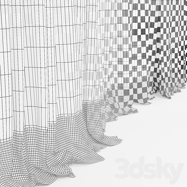 Curtain 01 3DS Max Model - thumbnail 3