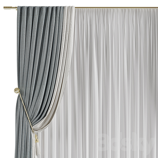 Curtain #012 3ds Max - thumbnail 2