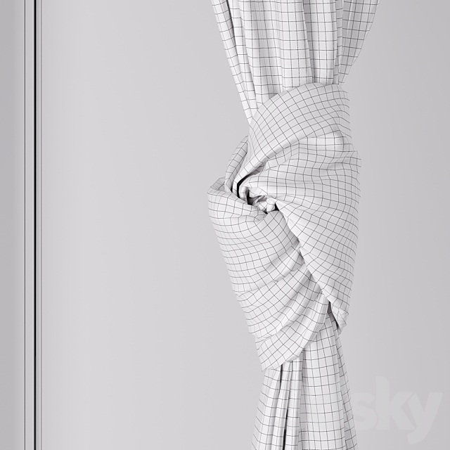 Curtain 02 knot 3DS Max Model - thumbnail 4