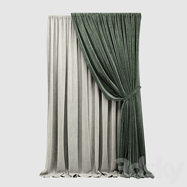 Curtain 03 3ds Max - thumbnail 1