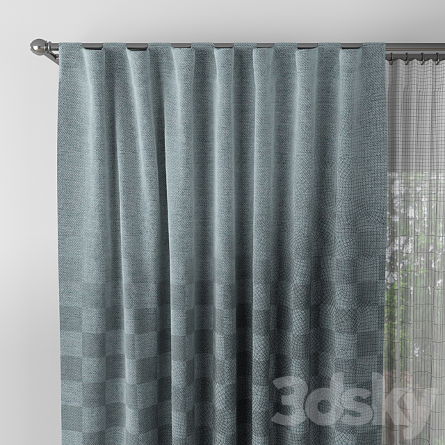 Curtain 04 3DS Max Model - thumbnail 2