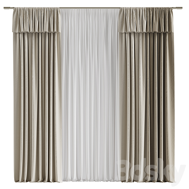 Curtain #047 3ds Max - thumbnail 1