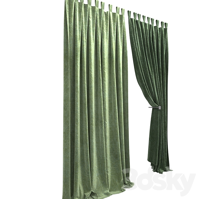 Curtain -047 3DS Max Model - thumbnail 2