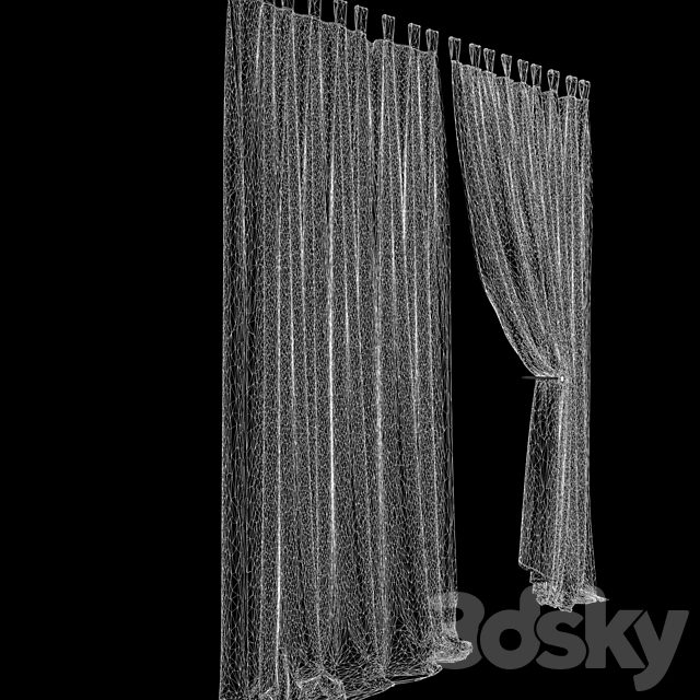 Curtain -047 3DS Max Model - thumbnail 5