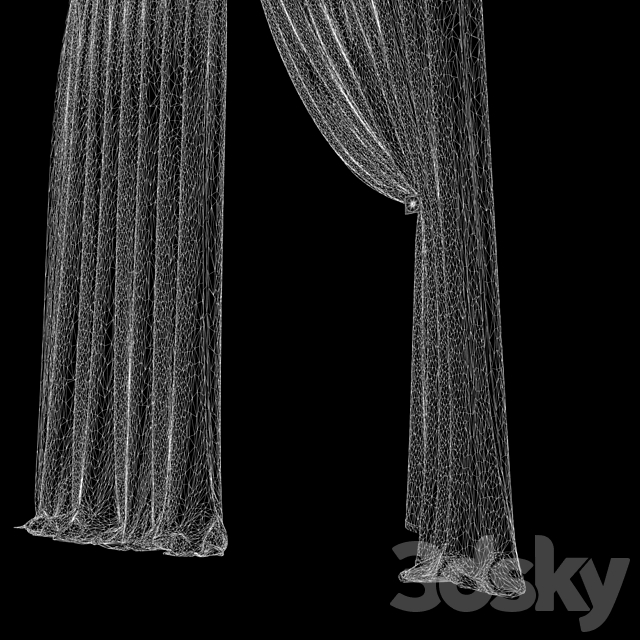 Curtain -047 3DS Max Model - thumbnail 6