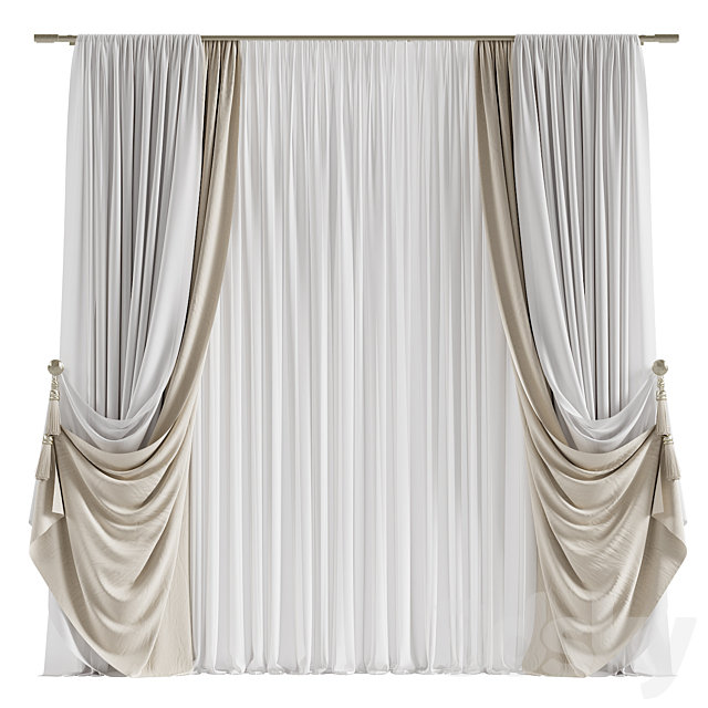 Curtain #056 3ds Max - thumbnail 1