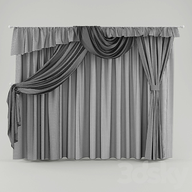 Curtain 1 3DS Max Model - thumbnail 2