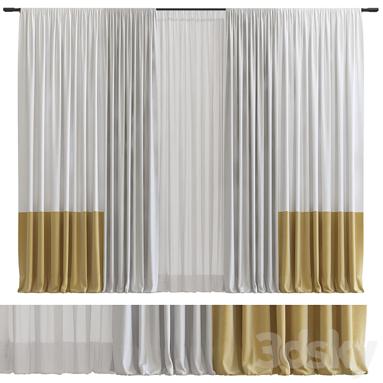 Curtain #103 3DS Max Model - thumbnail 1