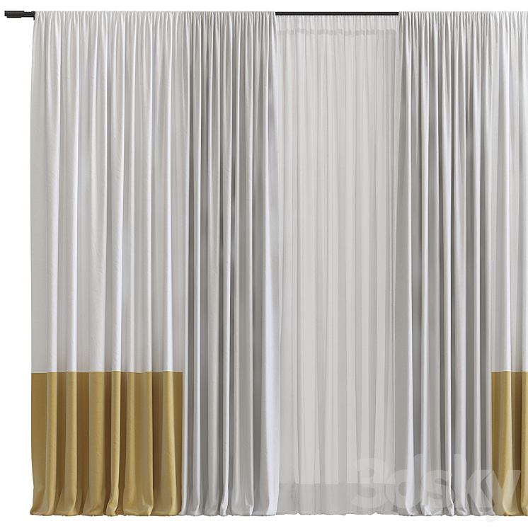 Curtain #103 3DS Max Model - thumbnail 2