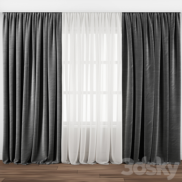 Curtain 105 3DS Max - thumbnail 1