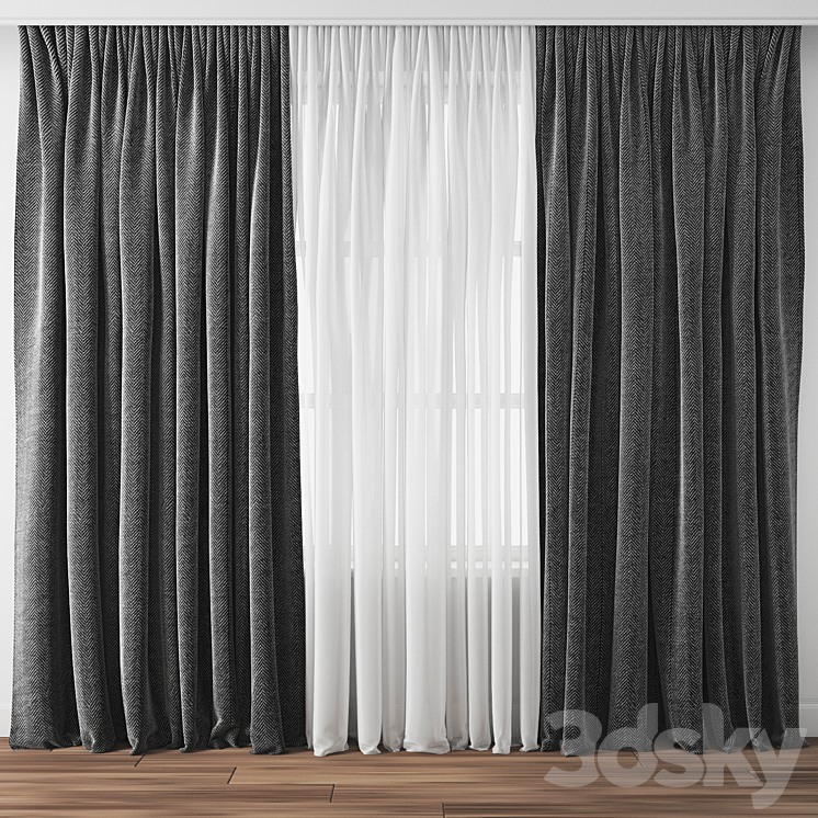 Curtain 108 3DS Max - thumbnail 1