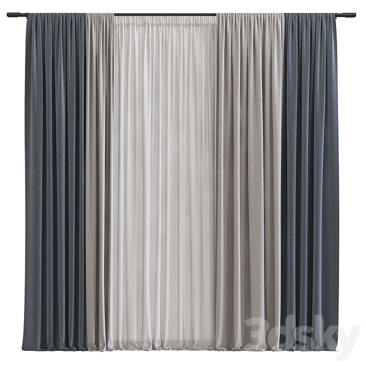 Curtain #11 3DS Max Model - thumbnail 1