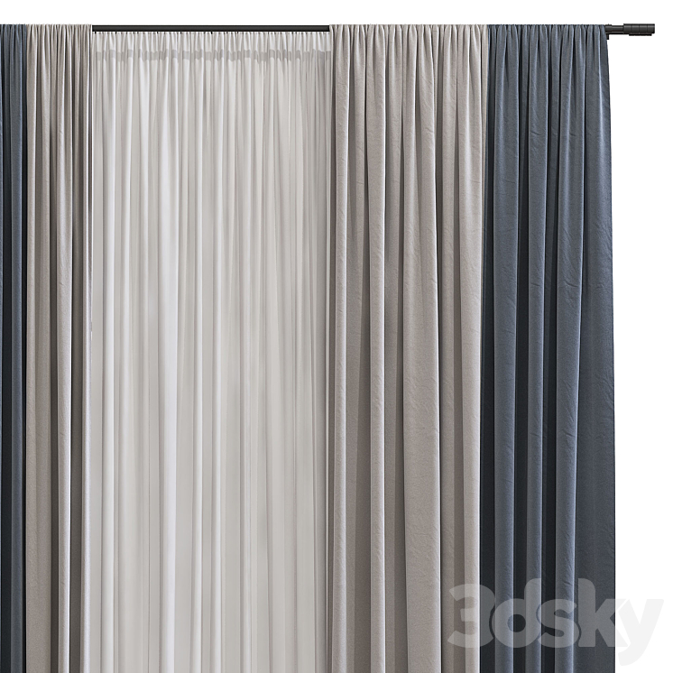 Curtain #11 3DS Max Model - thumbnail 2