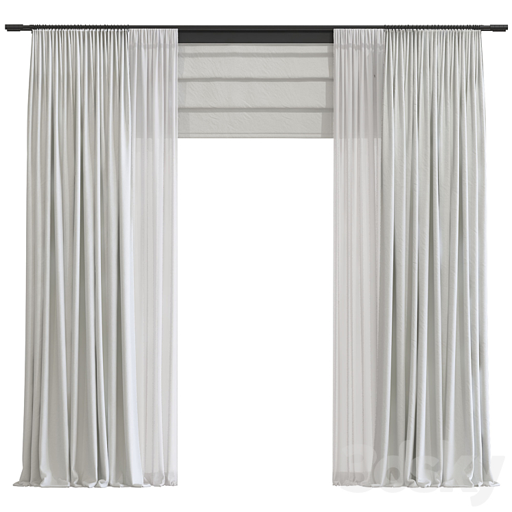 Curtain #110 3DS Max Model - thumbnail 1