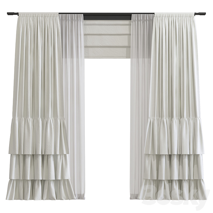 Curtain #114 3DS Max Model - thumbnail 1