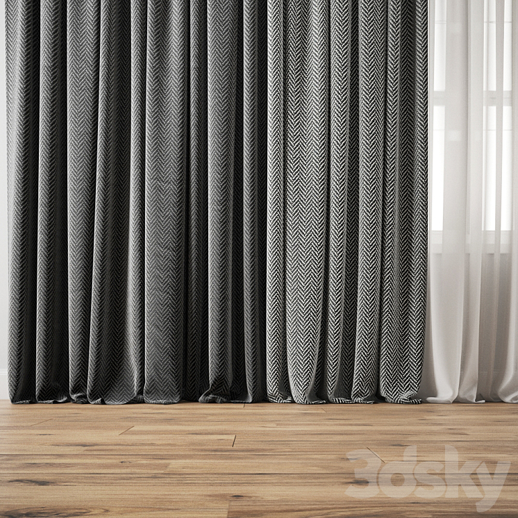 Curtain 123 3DS Max - thumbnail 2