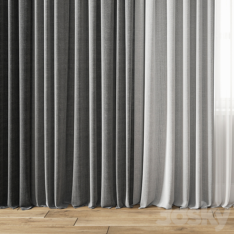 Curtain 125 3DS Max - thumbnail 2