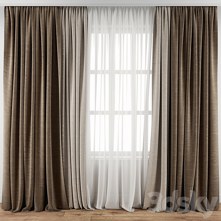 Curtain 136 3DS Max - thumbnail 1