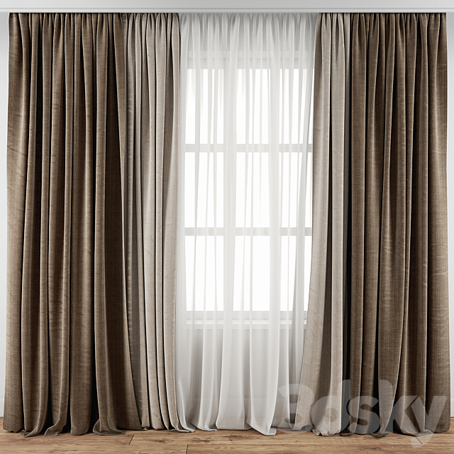 Curtain 136 3DS Max Model - thumbnail 1