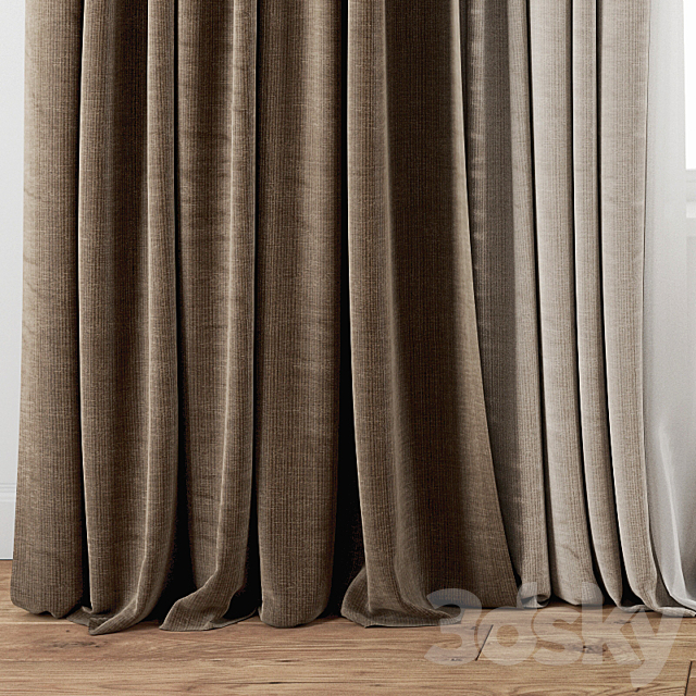 Curtain 136 3DS Max Model - thumbnail 2