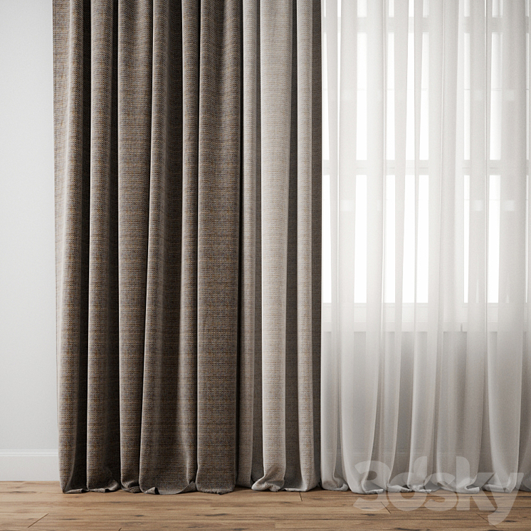 Curtain 138 3DS Max - thumbnail 2