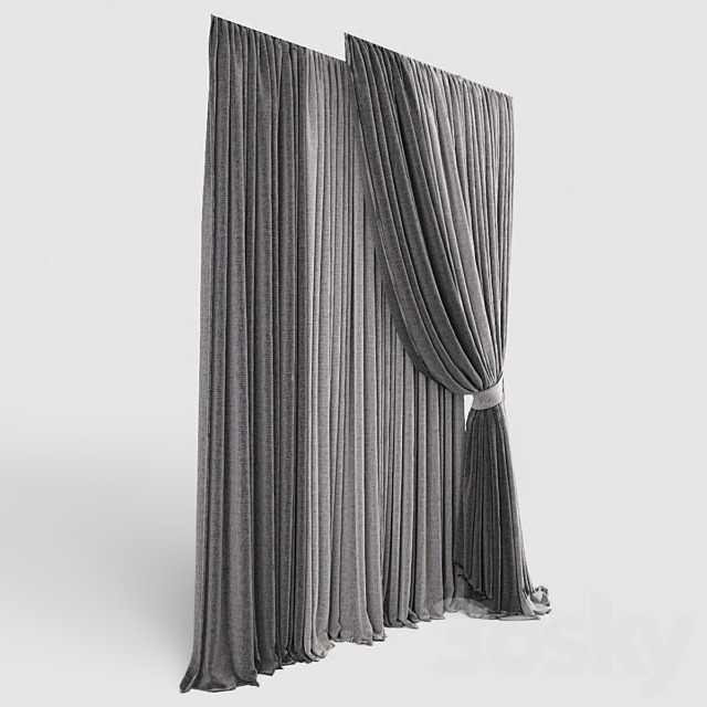 Curtain 15 3ds Max - thumbnail 3