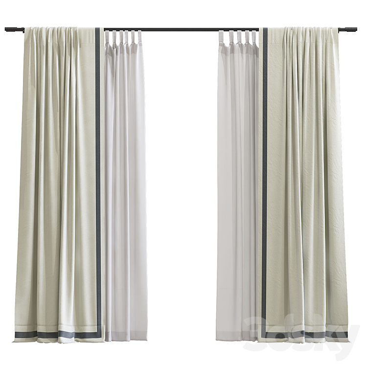 Curtain #152 3DS Max Model - thumbnail 1