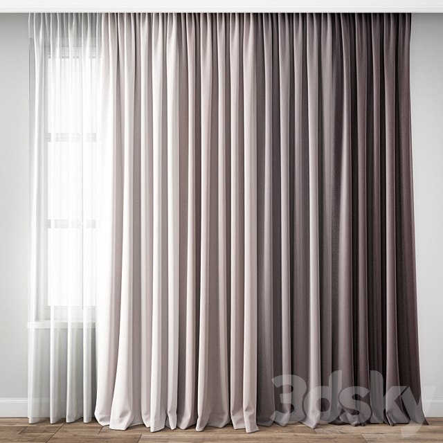 Curtain 153 3ds Max - thumbnail 1