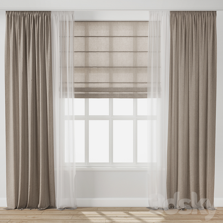 Curtain 172 3DS Max Model - thumbnail 1