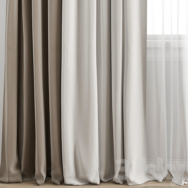 Curtain 190 3DS Max Model - thumbnail 2