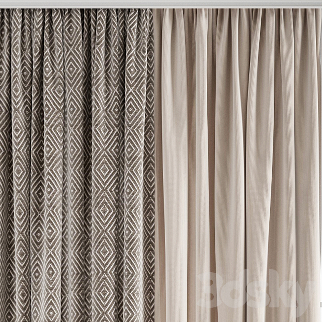 Curtain 200 3DS Max Model - thumbnail 2