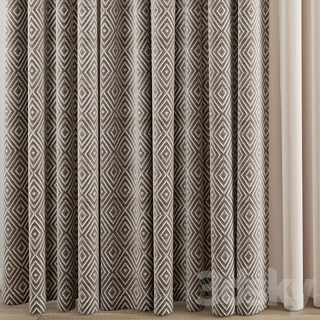 Curtain 200 3DS Max Model - thumbnail 3