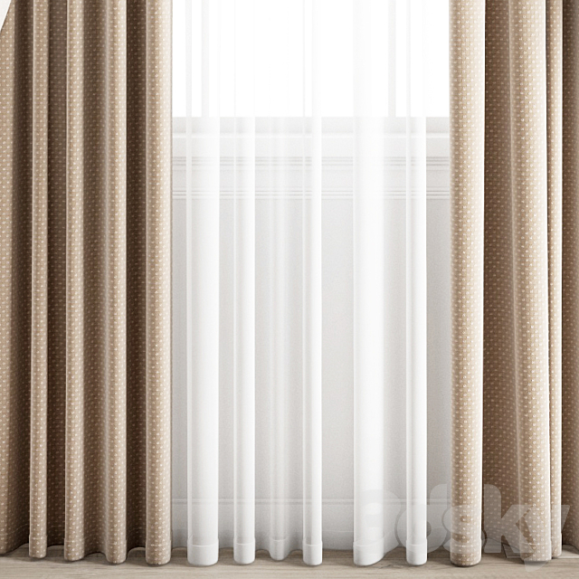 Curtain 205 3DS Max Model - thumbnail 3