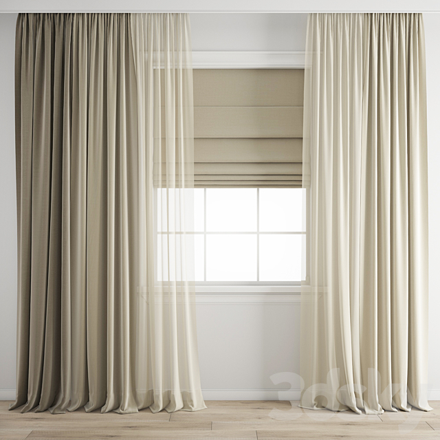 Curtain 216 3DSMax File - thumbnail 1