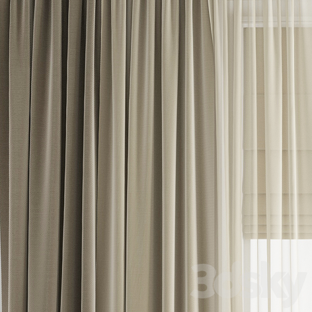 Curtain 216 3DSMax File - thumbnail 4