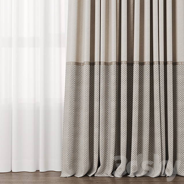 Curtain 22_curtains with eyelets 3DS Max Model - thumbnail 2