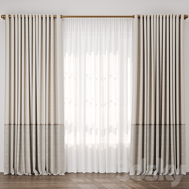 Curtain 22_curtains with eyelets 3DS Max Model - thumbnail 3