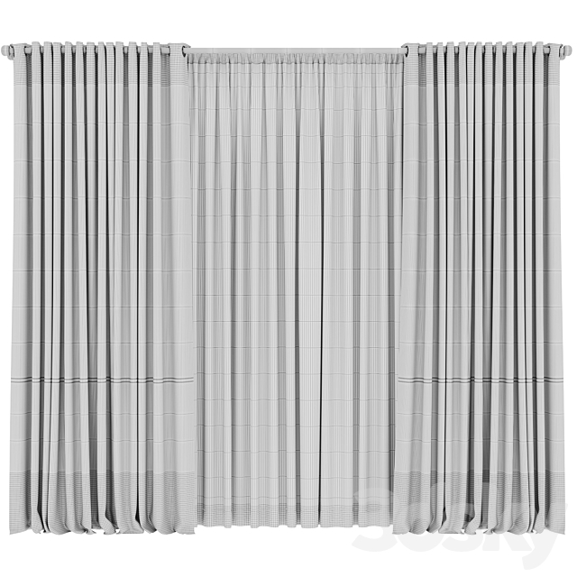 Curtain 22_curtains with eyelets 3DS Max Model - thumbnail 4