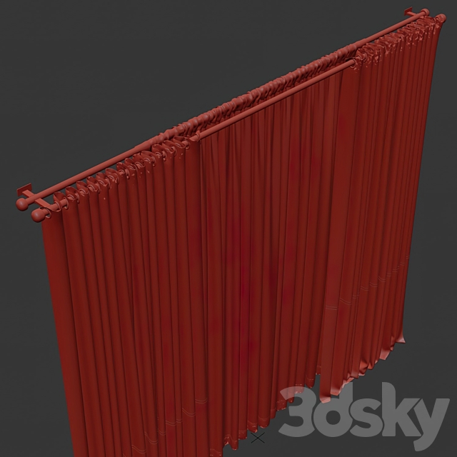 Curtain 22_curtains with eyelets 3DS Max Model - thumbnail 5