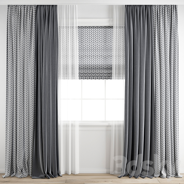 Curtain 230 3ds Max - thumbnail 1