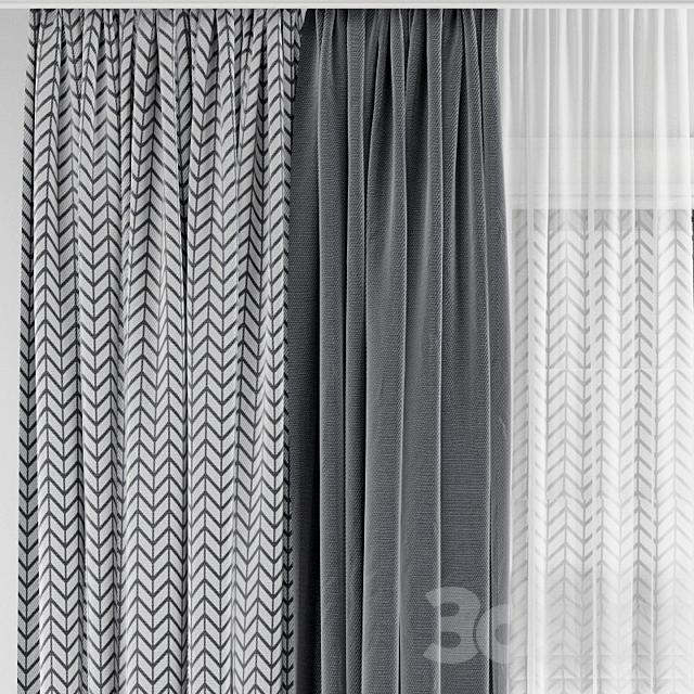 Curtain 230 3ds Max - thumbnail 2