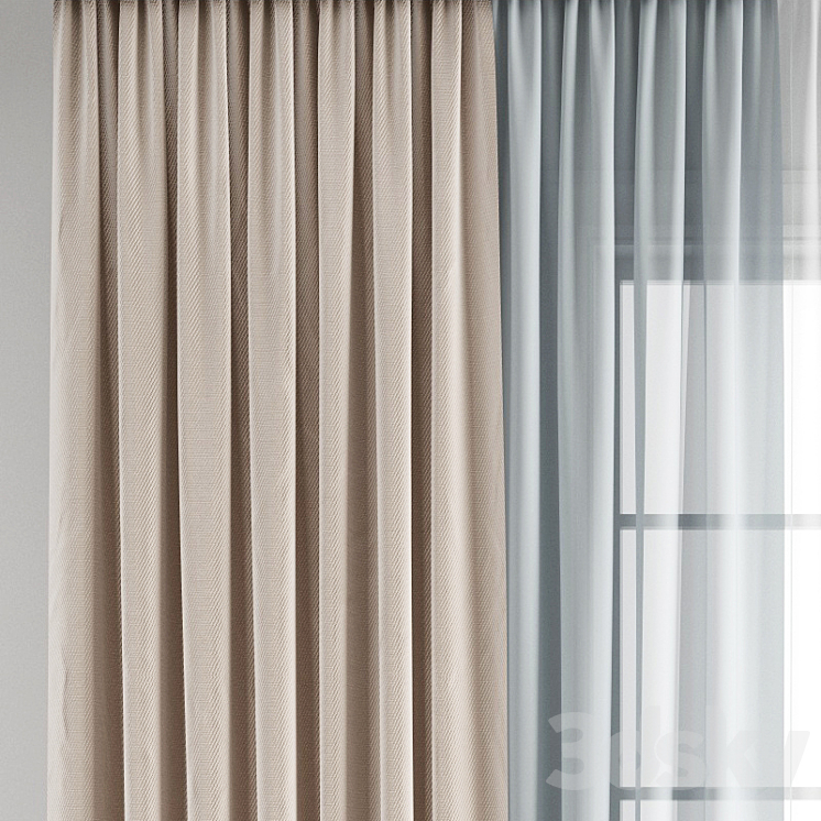 Curtain 233 3DS Max - thumbnail 2