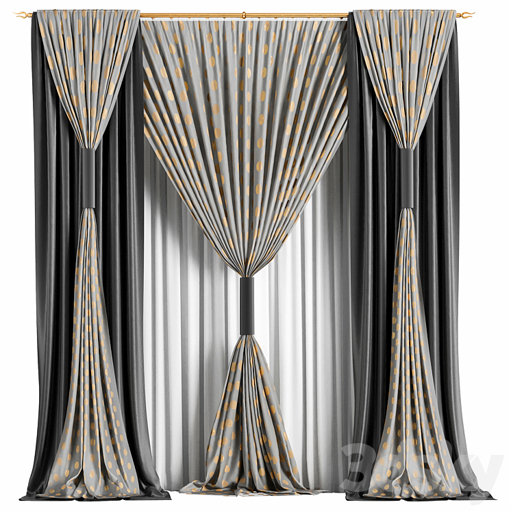 Curtain #24 3DS Max Model - thumbnail 1