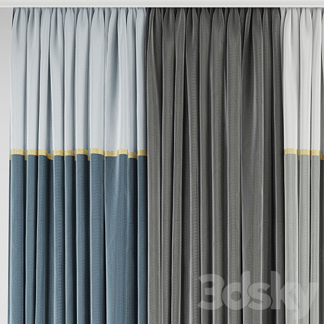 Curtain 244 3DS Max Model - thumbnail 2