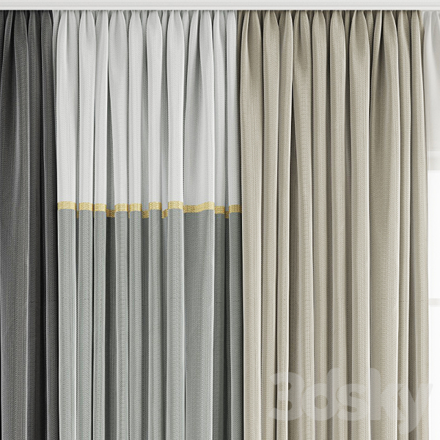 Curtain 244 3DS Max Model - thumbnail 4