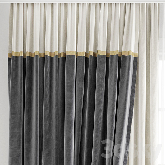 Curtain 245 3DS Max Model - thumbnail 2