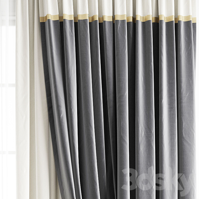 Curtain 245 3DS Max Model - thumbnail 4